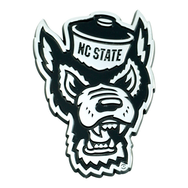 North Carolina State Wolfpack Auto Emblem Premium Metal Chrome