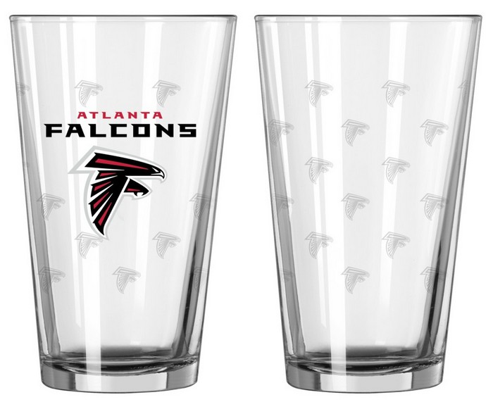 Atlanta Falcons Satin Etch Pint Glass Set