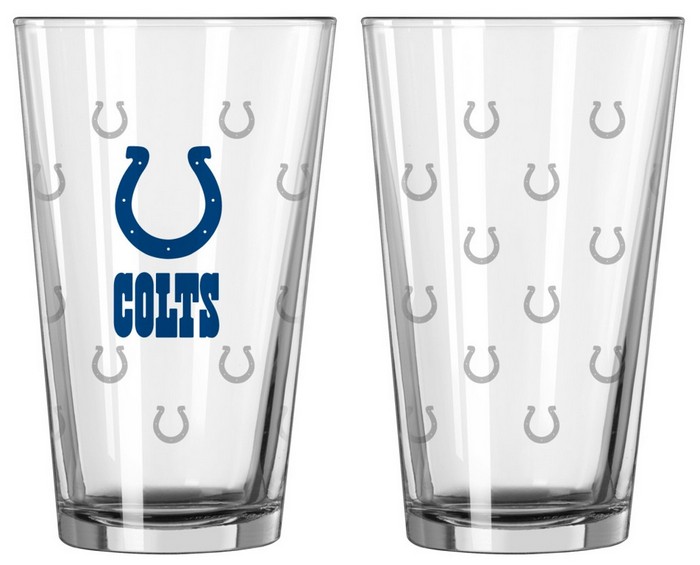 Indianapolis Colts Satin Etch Pint Glass Set