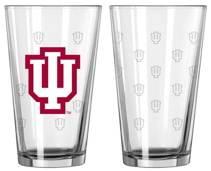 Indiana Hoosiers Satin Etch Pint Glass Set -