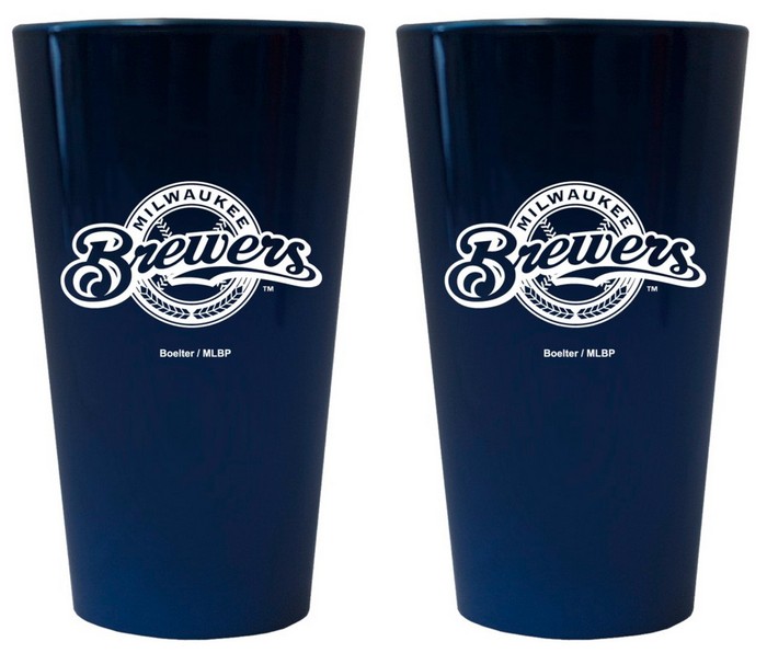 Milwaukee Brewers Lusterware Pint Glass - Set of 2