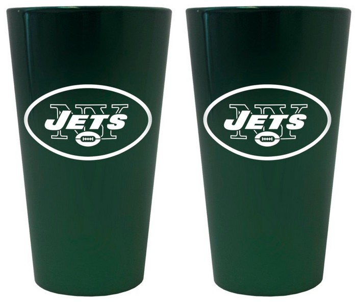 New York Jets Lusterware Pint Glass - Set of 2