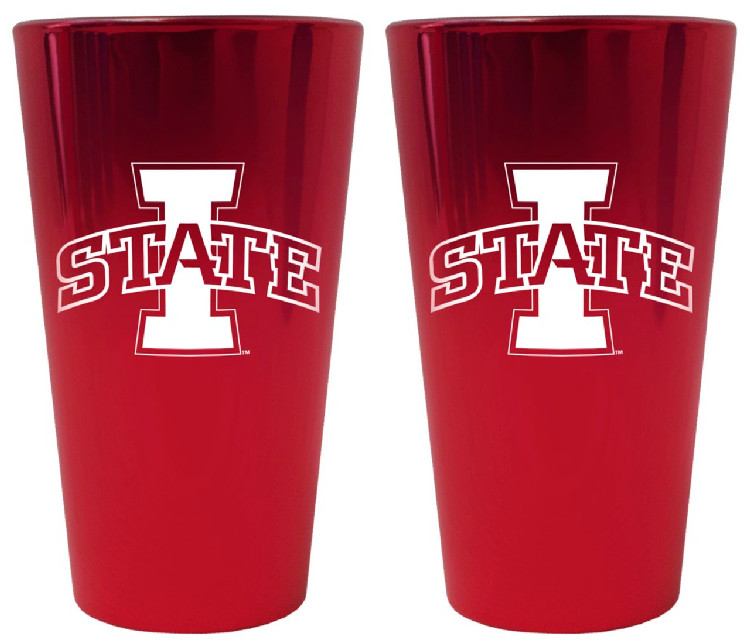 Iowa State Cyclones Lusterware Pint Glass - Set of 2