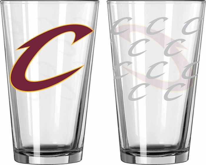 Cleveland Cavaliers Glass Pint Satin Etch 2 Piece Set -