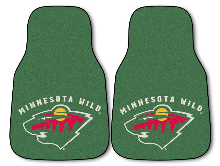 Minnesota Wild Car Mats Printed Carpet 2 Piece Set