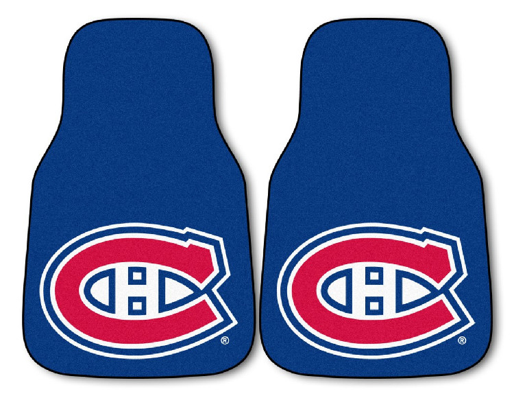 Montreal Canadiens Car Mats Printed Carpet 2 Piece Set