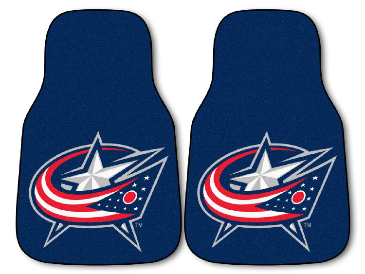 Columbus Blue Jackets Car Mats Printed Carpet 2 Piece Set