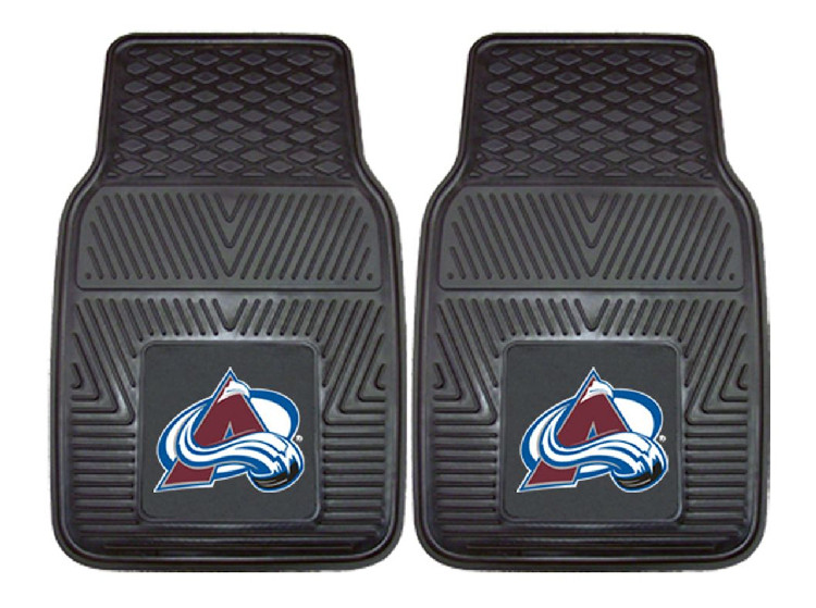 Colorado Avalanche Car Mats Heavy Duty 2 Piece Vinyl