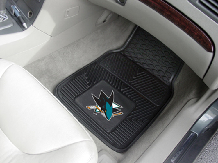 San Jose Sharks Car Mats Heavy Duty 2 Piece Vinyl