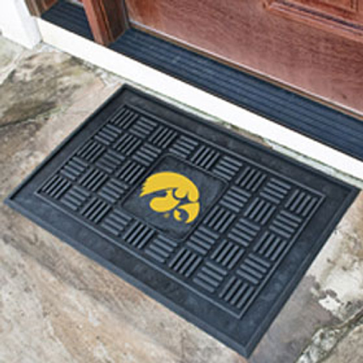 Iowa Hawkeyes Door Mat Medallion 19x30