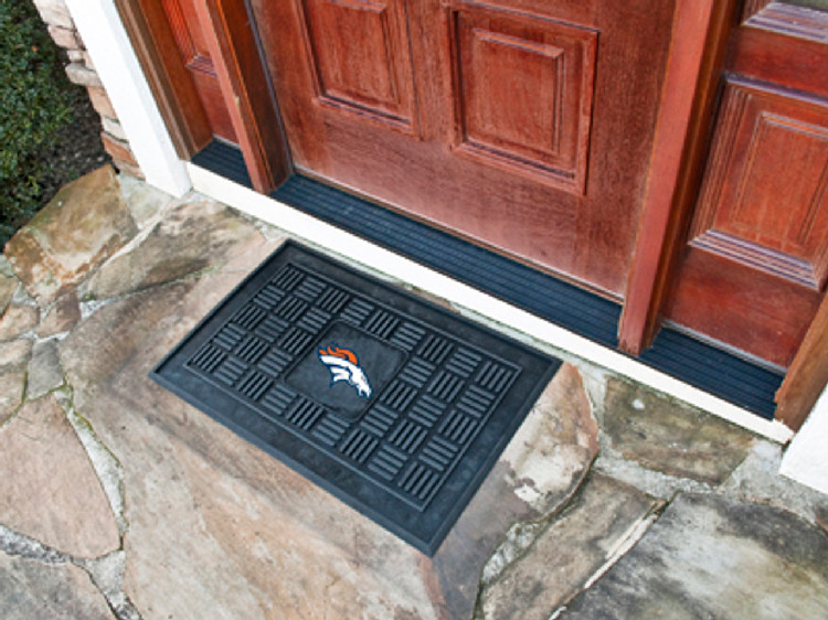 Denver Broncos Door Mat Medallion 19x30