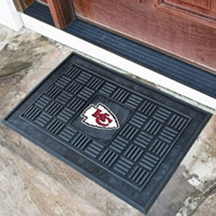 Kansas City Chiefs Door Mat Medallion 19x30