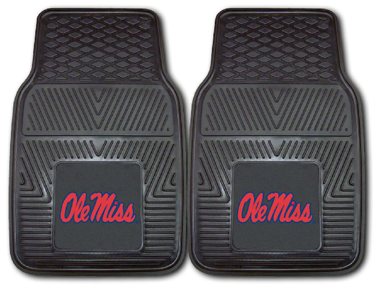 Mississippi Rebels Heavy Duty 2-Piece Vinyl Car Mats