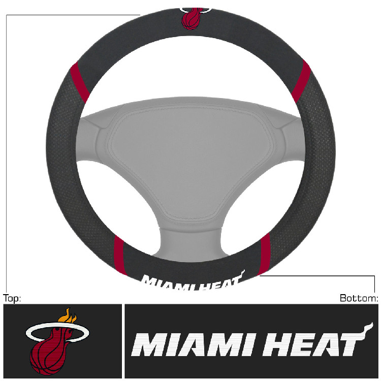 Miami Heat Steering Wheel Cover Mesh/Stitched