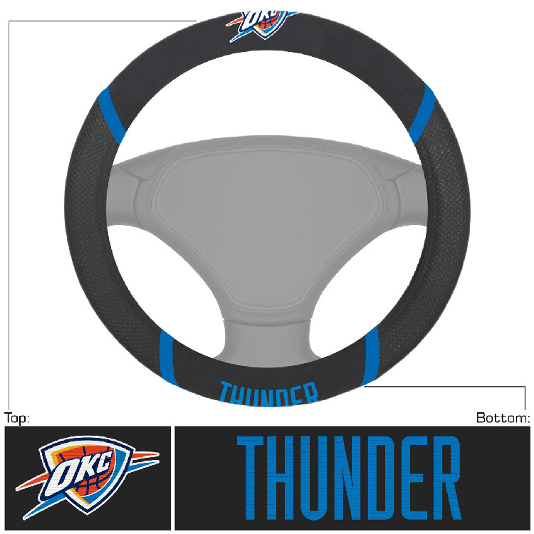 Oklahoma City Thunder Steering Wheel Cover Mesh/Stitched