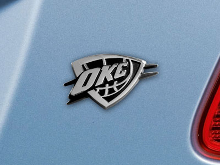 Oklahoma City Thunder Auto Emblem Premium Metal Chrome