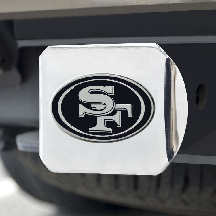 San Francisco 49ers Hitch Cover Chrome Emblem on Chrome