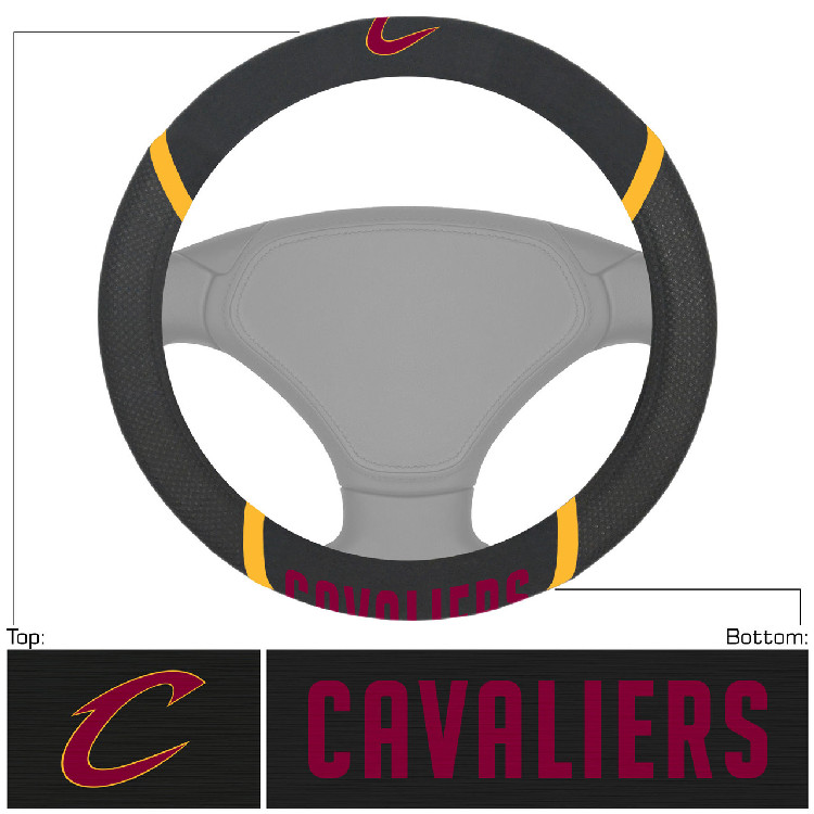 Cleveland Cavaliers Steering Wheel Cover Mesh/Stitched