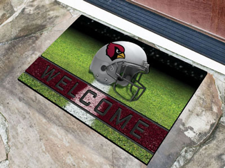 Arizona Cardinals Door Mat 18x30 Welcome Crumb Rubber