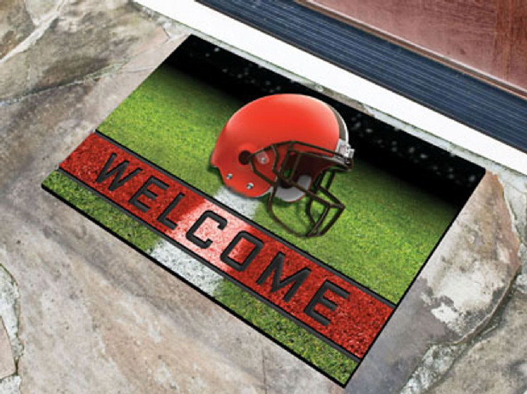 Cleveland Browns Door Mat 18x30 Welcome Crumb Rubber