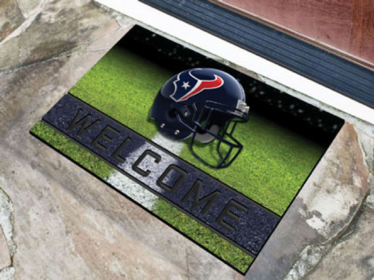 Houston Texans Door Mat 18x30 Welcome Crumb Rubber