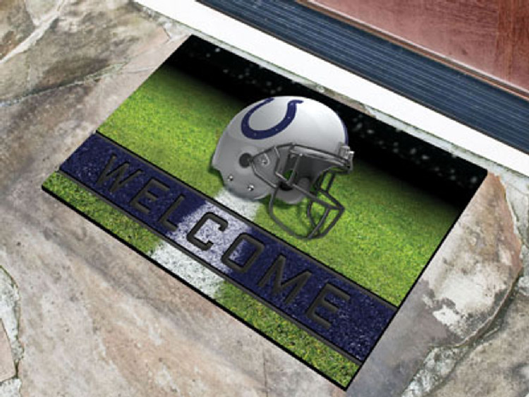 Indianapolis Colts Door Mat 18x30 Welcome Crumb Rubber