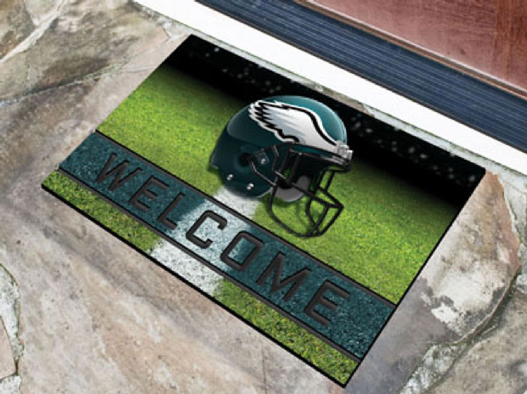 Philadelphia Eagles Door Mat 18x30 Welcome Crumb Rubber