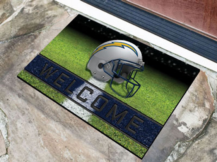 Los Angeles Chargers Door Mat 18x30 Welcome Crumb Rubber