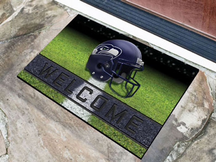 Seattle Seahawks Door Mat 18x30 Welcome Crumb Rubber