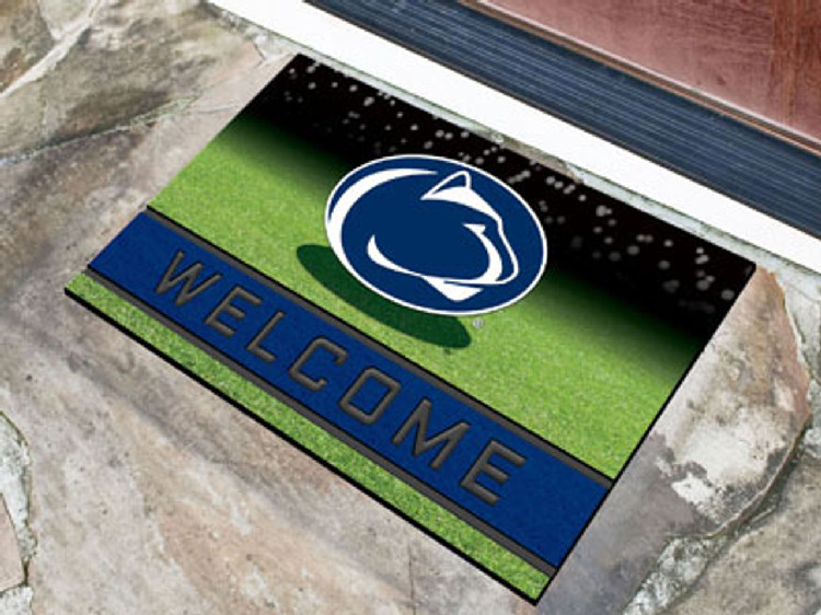 Penn State Nittany Lions Door Mat 18x30 Welcome Crumb Rubber