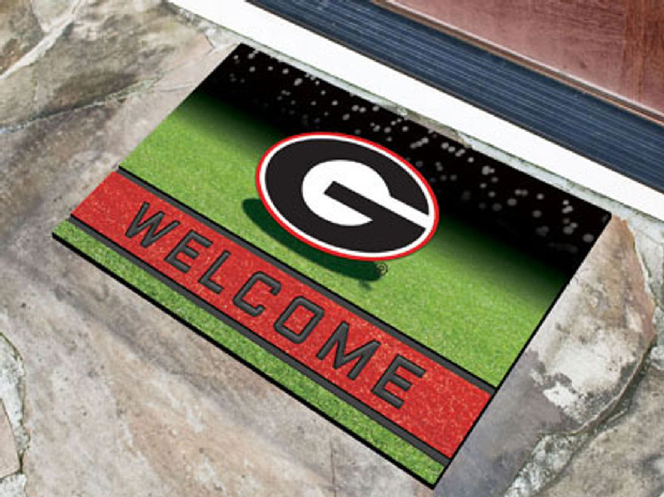 Georgia Bulldogs Door Mat 18x30 Welcome Crumb Rubber