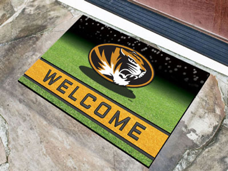 Missouri Tigers Door Mat 18x30 Welcome Crumb Rubber