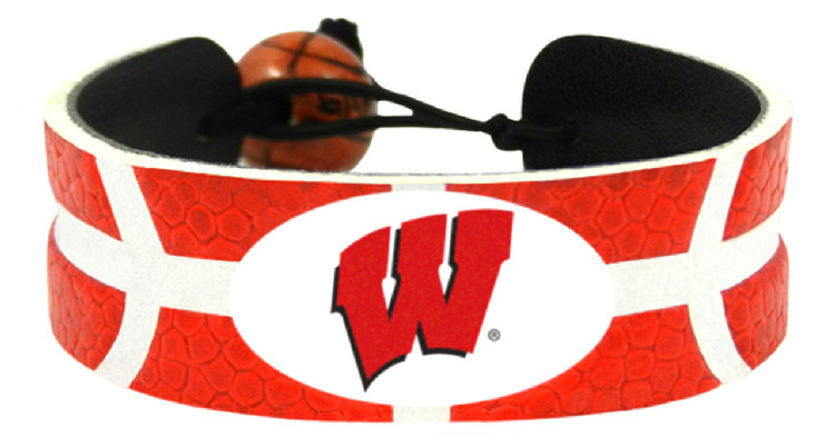 Wisconsin Badgers Bracelet Team Color Basketball CO