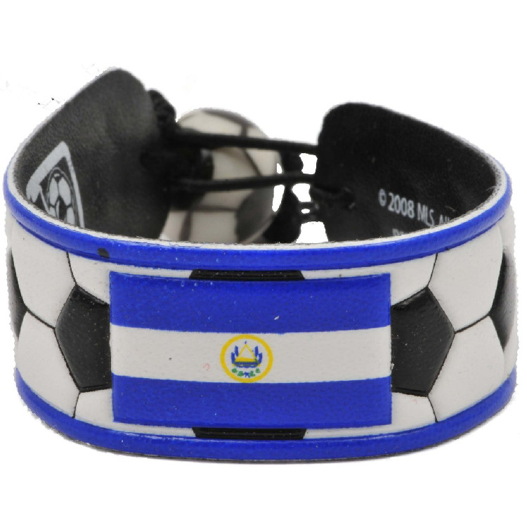 El Salvador Flag Bracelet Classic Soccer CO