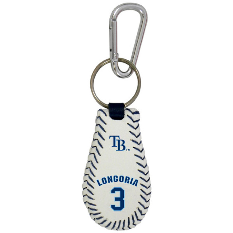 Tampa Bay Rays Keychain Classic Baseball Evan Longoria CO