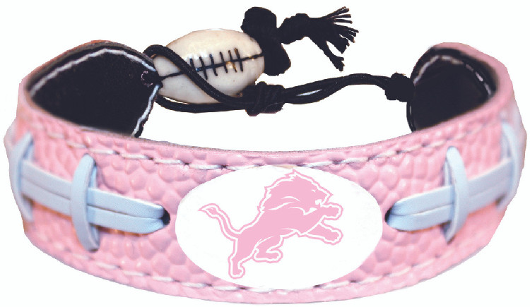 Detroit Lions Pink NFL Football Bracelet -