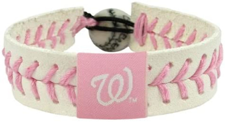 Washington Nationals Bracelet Baseball Pink CO