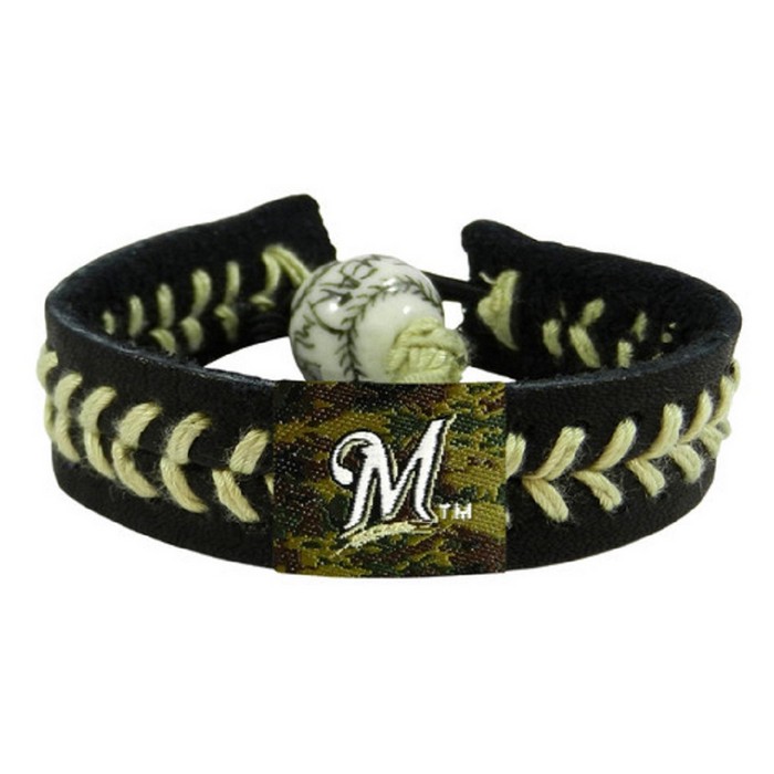 Milwaukee Brewers Bracelet Team Color Baseball Camo CO