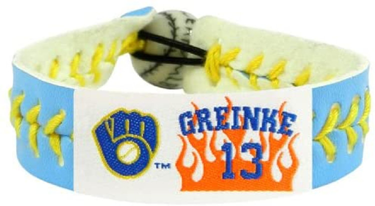 Milwaukee Brewers Bracelet Team Color Baseball Zack Greinke CO