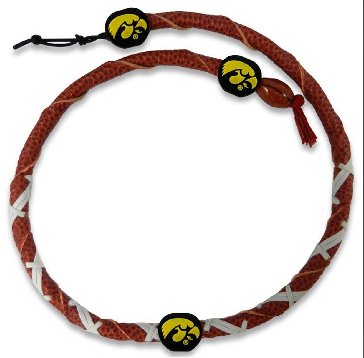 Iowa Hawkeyes Necklace Spiral Football CO