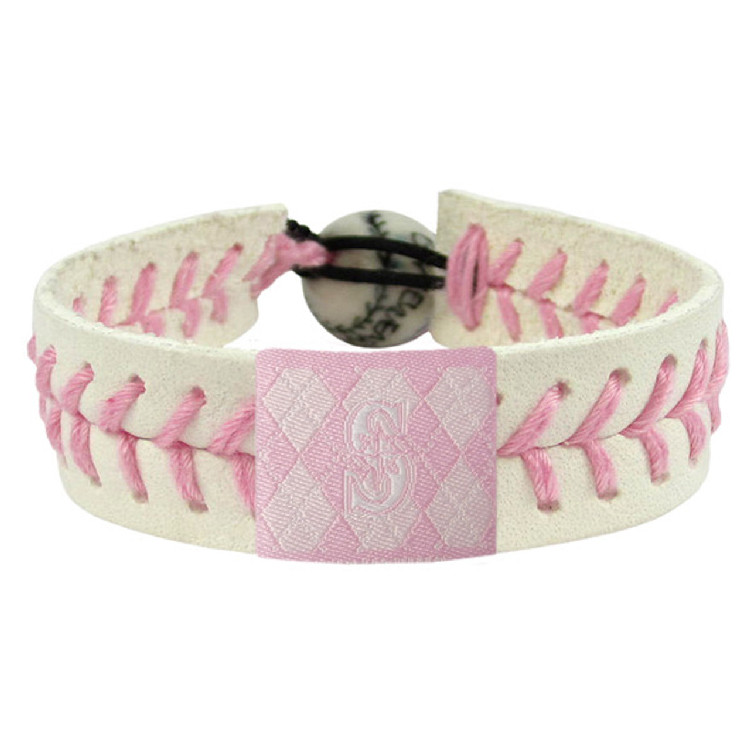 Seattle Mariners Bracelet Baseball Pink Argyle CO