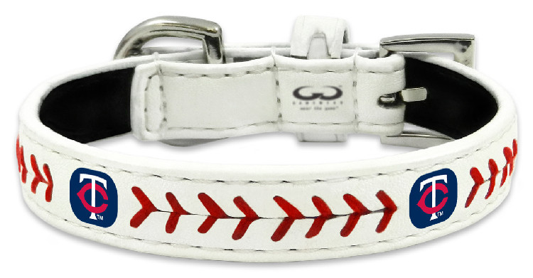 Minnesota Twins Classic Leather Toy Baseball Collar