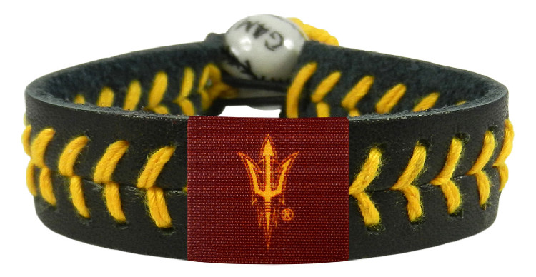 Arizona State Sun Devils Pitchfork Logo Team Color Baseball Bracelet