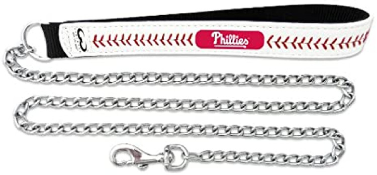 Philadelphia Phillies Pet Leash Frozen Rope Chain Baseball Size Medium