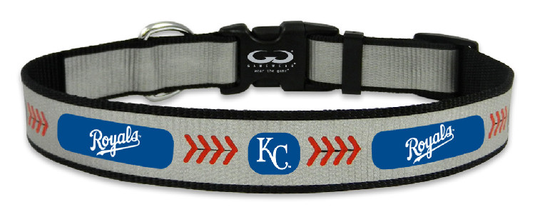 Kansas City Royals Pet Collar Reflective Baseball Size Large CO