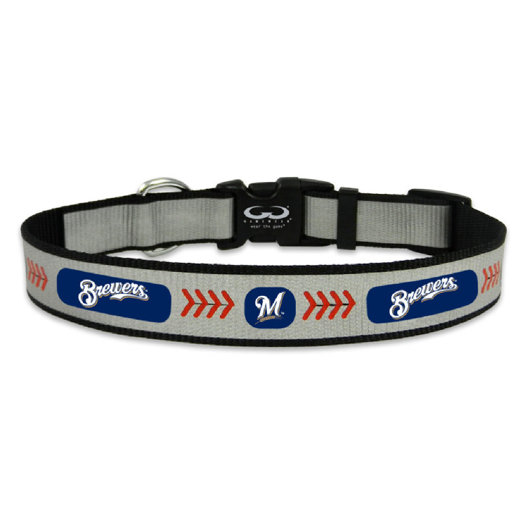 Milwaukee Brewers Pet Collar Reflective Baseball Size Medium CO