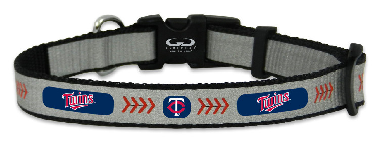 Minnesota Twins Pet Collar Reflective Baseball Size Small CO