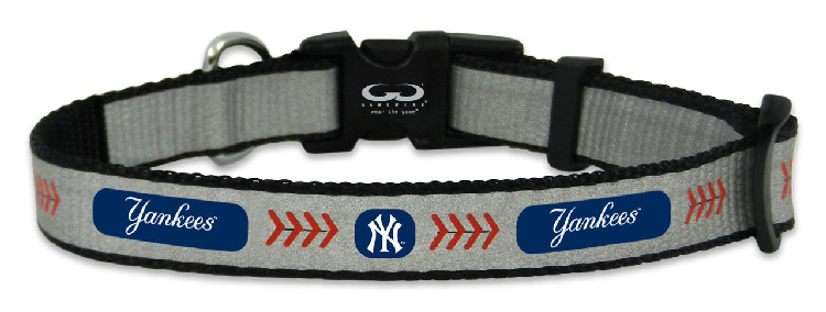 New York Yankees Pet Collar Reflective Baseball Size Toy CO