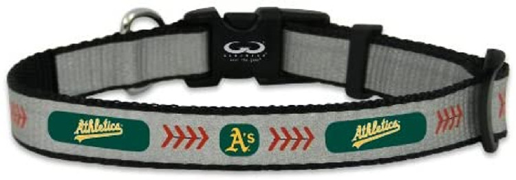 Oakland Athletics Pet Collar Reflective Baseball Size Toy CO