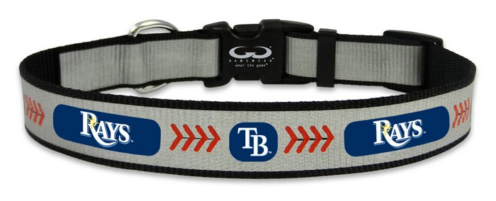 Tampa Bay Rays Pet Collar Reflective Baseball Size Medium CO